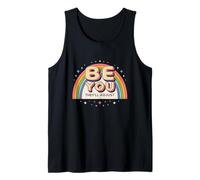 Arcobaleno retrò anni '80 Be You They Will Adjust Pride Art Canotta