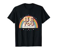 Arcobaleno retrò anni '80 Be You They Will Adjust Pride Art Maglietta