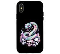 Arcobaleno Serpente arrotolato Su Teschi Custodia per iPhone X/XS
