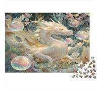 Arcobaleno Soap Bubbles Bianco And Gold Drago 1000pcs (75x50cm) Puzzle Adatto Per Adulti E Folla Dai 14 Anni in Su