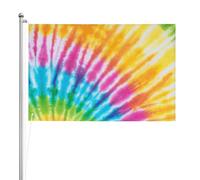 Arcobaleno tie-dye a spirale colorata,Bandiera da giardino, bandiera decorativa da cortile, bandiera bifacciale, 2x3 piedi, per esterni e interni