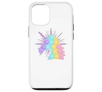 Arcobaleno Unicorno Pop It | Bambini carino Natale Custodia per iPhone 12/12 Pro