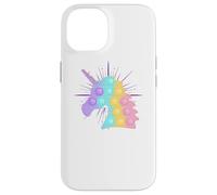 Arcobaleno Unicorno Pop It | Bambini carino Natale Custodia per iPhone 14