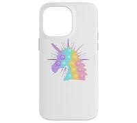 Arcobaleno Unicorno Pop It | Bambini carino Natale Custodia per iPhone 14 Pro Max