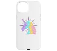 Arcobaleno Unicorno Pop It | Bambini carino Natale Custodia per iPhone 15 Plus
