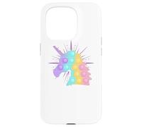 Arcobaleno Unicorno Pop It | Bambini carino Natale Custodia per iPhone 15 Pro
