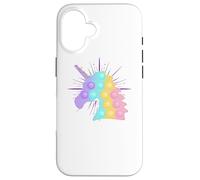 Arcobaleno Unicorno Pop It | Bambini carino Natale Custodia per iPhone 16