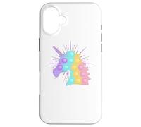 Arcobaleno Unicorno Pop It | Bambini carino Natale Custodia per iPhone 16 Plus
