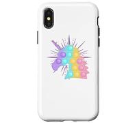 Arcobaleno Unicorno Pop It | Bambini carino Natale Custodia per iPhone X/XS