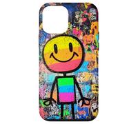 Arcobaleno Viso Graffiti Pop Street Art Design Custodia per iPhone 12 mini