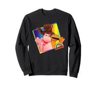 Arcobaleno Zippy Bungle & George Wave Retro Felpa