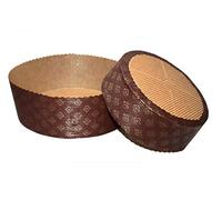 ARCOBALENOPARTY 5 Stampi per PANETTONE Monouso 1000 gr Basso in Carta Forno monouso Adatti per Dolci Natalizi o Panettoni