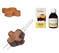 ARCOBALENOPARTY - Kit P2 per Colomba Pasqua(5 Forme in Carta da 750 GR Colomba,SPILLONE in Acciaio Decora,Aroma Colomba Decora)