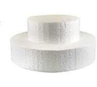 ARCOBALENOPARTY Set da 2 Basi di Polistirolo Tondo Altezza 10 cm(1 Polistirolo 15 cm h 10-1 Polistirolo 25 cm h10)