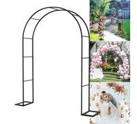 ArcoDa Giardino In Ferro, Largo 120-350cm ArcoPer Rose Archi Matrimonio Con Base, Gazebo Ad Arcos Rose Per Piante Rampicanti Clematide, Forte E Robusto, Nero Verde, Larghezza Laterale 40cm