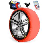 ARCOL Calze da Neve Omologate Italia EN 16662-1 - / Control Due Catene da Neve in Tessuto per Auto. Snow Sock Taglia XL per R14 - R22 (Misure per Pneumatici Dettagliate all’Interno) (Control, XL