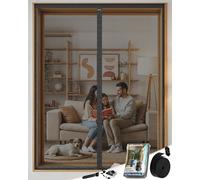 ARCOL Zanzariera Magnetica Finestra 60x150 cm in Fibra di Vetro - Stop Zanzare in 3 Min., Rete Ultra-Fine Anti-Insetti, Chiusura Automatica con Magneti e Pesi, Nastro a Strappo Extra-Largo (Nero)
