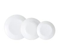 Servizio Piatti 18 Pezzi Luminarc Zelie in Opale Bianco