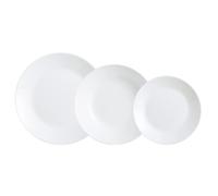 Servizio Piatti 18 Pezzi Luminarc Zelie in Opale Bianco