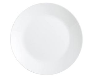 Arcopal - Zelie, Set 12 Piatti Piani, Servizio da Tavola in Vetro Opale Extra Resistente, 25cm, Bianco