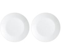 Arcopal - Zelie, Set 12 Piatti Piani, Servizio da Tavola in Vetro Opale Extra Resistente, 25cm, Bianco (Confezione da 2)