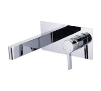 ARCORA Rubinetto da Incasso per Lavabo, in Rame e Acciaio Inox, Miscelatore Monocomando, Montaggio a Parete, con Spruzzatore, Montaggio a Incasso, Cromato