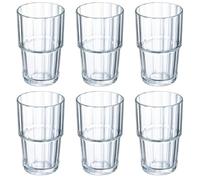 Arcoroc ARC 60440 Norvege - Set di 6 bicchieri per acqua, succo, 270 ml, in vetro trasparente