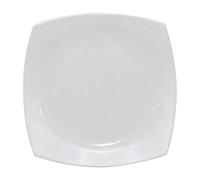 Arcoroc ARC C9866 Delice - Piatto piano quadrato, in vetro opale, confezione da 6, colore: Bianco