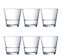 Arcoroc Arc H5647 - Set di 6 Bicchieri da Whisky Stack Up, 210 ml, in Vetro Trasparente