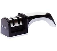 Arcos Affilacoltelli 610624 - Affilacoltelli a mano - Realizzato in ABS + TPE - Rotoli in ceramica e carburo - Colore bianco e nero