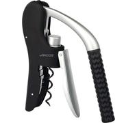 ARCOS Cavatappi Manuale in ABS e Lega di Zinco | Accessorio per aprire il vino con tagliacapsule. Apribottiglie manuale moderno e leggero. Colore Argento e Nero.