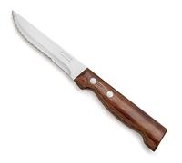 Arcos Coltelleria da Tavola - Coltello Bistecca Coltello Tavola - Lama Acciaio Inossidabile Nitrum 110 mm - Manico Legno Compresso Colore Marrone