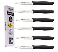 Arcos Coltelli da cucina professionale| Coltello universale | 6 Pezzi | Coltelli da sbucciatura | Coltello da frutta | Coltelli Verdure| punta | Nero