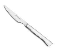 Arcos Coltelli da Tavola per Carne - Monoblocco in Acciaio Inossidabile 10 cm, Ideale per Tagliare Carne Arrosto, Costolette o Bistecche - Colore Argento, Serie Monoblocco