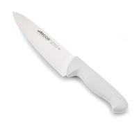 Arcos Coltello Chef con Lama in Acciaio Inossidabile Nitrum 200 mm - Coltello da Cucina Professionale Multiuso con Manico Ergonomico in Polipropilene - Serie 2900, Colore Bianco