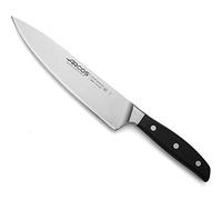 Arcos Coltello Chef Forgiato in Acciaio Inossidabile - Coltello da Cucina Professionale per Cucinare, Manico Ergonomico in Poliossimetilene e Lama da 210 mm - Nero, Serie Manhattan