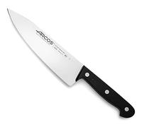 Arcos Coltello Chef in Acciaio Inossidabile 180 mm - Coltello da Cucina Professionale per Pulire e Tagliare Verdure - Manico Ergonomico in Poliossimetilene, Colore Nero, Serie Universal