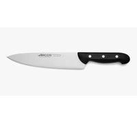 Arcos Coltello Chef in Acciaio Inossidabile - Coltello da Cucina Professionale Multiuso per Tagliare Carne e Verdure, Manico Ergonomico in Poliossimetilene, Lama da 220 mm - Nero, Serie Maitre
