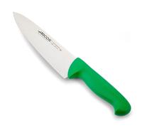 Arcos Coltello Chef in Acciaio Inossidabile Nitrum con Lama da 200 mm - Coltello da Cucina Professionale Multiuso, Manico Ergonomico in Polipropilene - Verde, Serie 2900