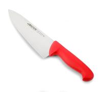 Arcos Coltello Chef in Acciaio Inossidabile Nitrum con Lama da 200 mm - Coltello da Cucina Professionale Multipurpose, Manico Ergonomico in Polipropilene - Rosso, Serie 2900