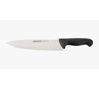Arcos Coltello Cheferies 2900 - Lama in Acciaio Inossidabile Nitrum 25 cm - Manico in Polipropilene, Sistema di Identificazione Colore per Igiene e Salute - Nero, Argento