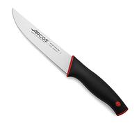 Arcos Coltello da Cucina in Acciaio Inossidabile Nitrum con Lama da 150 mm - Coltello da Utilità Professionale, Manico Ergonomico in Poliossimetilene POM - Nero e Rosso, Serie Duo