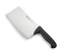 Arcos Coltello da Macellaio Cleaver in Acciaio Inossidabile Nitrum 20 cm - Manico in Polipropilene, Sistema di Identificazione Colore Bactiproof Silver - Nero, Serie 2900
