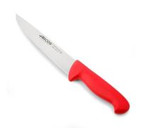 Arcos Coltello da Macellaio con Lama in Acciaio Inossidabile Nitrum 200 mm - Coltello da Cucina Professionale per Tagliare Carne, Pesce e Verdure - Manico Ergonomico in Poliossimetilene, 2900, Rosso