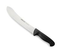 Arcos Coltello da Macellaio in Acciaio Inossidabile Nitrum - Coltello da Cucina Professionale per Tagliare Carne, Pesce e Verdure - Manico Ergonomico in Poliossimetilene, Serie 2900, Colore Nero