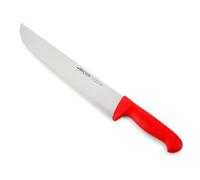 Arcos Coltello da Macellaio in Acciaio Inossidabile Nitrum - Ideale per Carne, Manico in Polipropilene, Sistema di Identificazione Colore per Uso Prolungato e Pesante - Rosso, Serie 2900