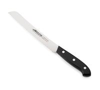 Arcos Coltello da Pane con Lama in Acciaio Inossidabile Nitrum 200 mm - Manico Ergonomico in Poliossimetilene POM, Ideale per Cucina - Nero, Serie Bologna