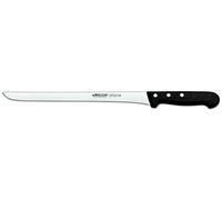 Arcos Coltello da Taglio/Jamonero con Lama in Acciaio Inossidabile 280 mm - Manico Ergonomico in Poliossimetilene POM, Lama Lunga e Resistente con Borsellato - Nero, Serie Universal