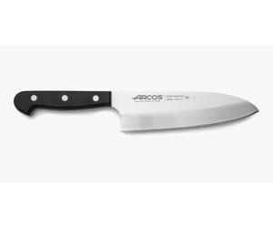 Arcos Coltello Deba Universale in Acciaio Inossidabile NITRUM - Alta Utilità con Manico Ergonomico e Antiscivolo in POM Nero, Ideale per Uso Quotidiano - Serie Universal