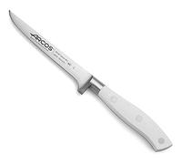 Arcos Coltello Disossatore con Lama in Acciaio Inossidabile Nitrum 130 mm - Professionale per Tagliare Ossa di Carne, Manico Ergonomico in Polipropilene - Serie Riviera Blanc, Colore Bianco